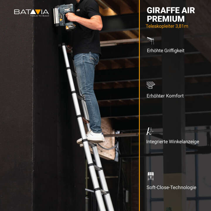BATAVIA Giraffe Air Teleskopleiter 3,81 m 12 Sprossen